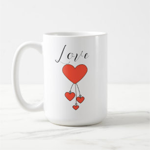Mug Illustration simple avec coeur écarlate Amour