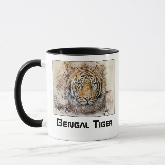 Mug Illustration Tête de Tigre du Bengale (Gauche)