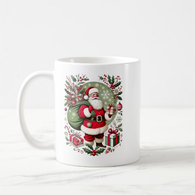 Mug Illustration traditionnelle du Père Noël (Gauche)