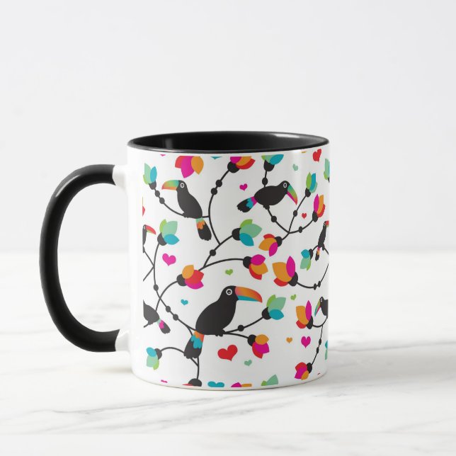 Mug illustration tropicale d'oiseau mignon de toucan (Gauche)