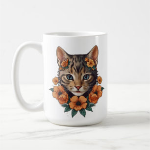 Mug illustration un imprimé de fleurs mignonnes de cha