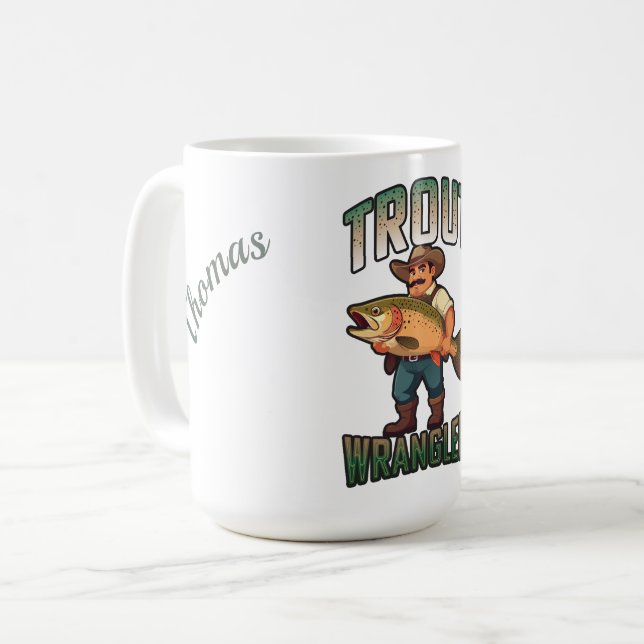 Mug Illustration vectorielle de cartoon de dresseur de (Devant gauche)
