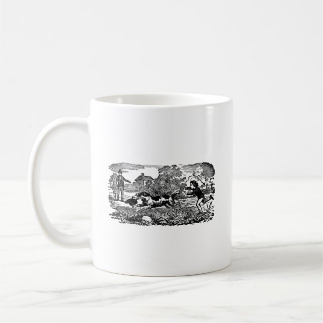 Mug Illustration victorienne d'art antique d'animal de (Gauche)