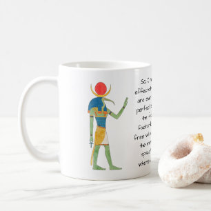 Mug Illustration Vintage de Dieu égyptien avec citatio