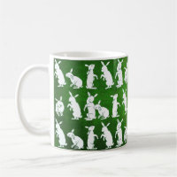 Illustration vintage de lapins sur vert