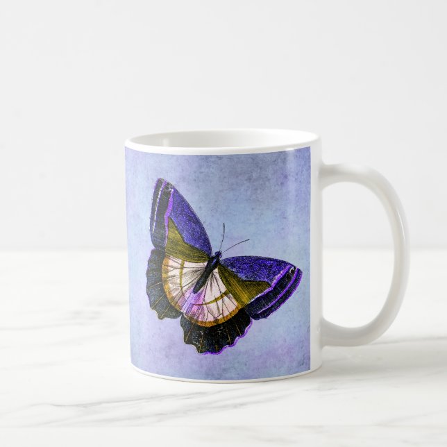 Mug Illustration vintage de papillon de pourpre et (Droite)