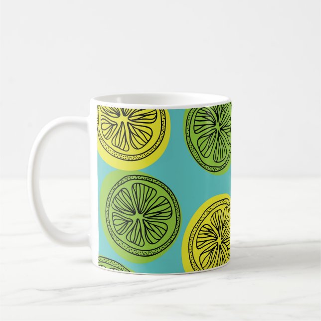 Mug Illustration vintage des tranches de citron. (Gauche)
