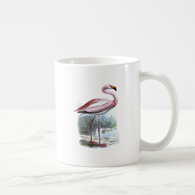 Mug Illustration Vintage du Flamant rose Puna (Droite)
