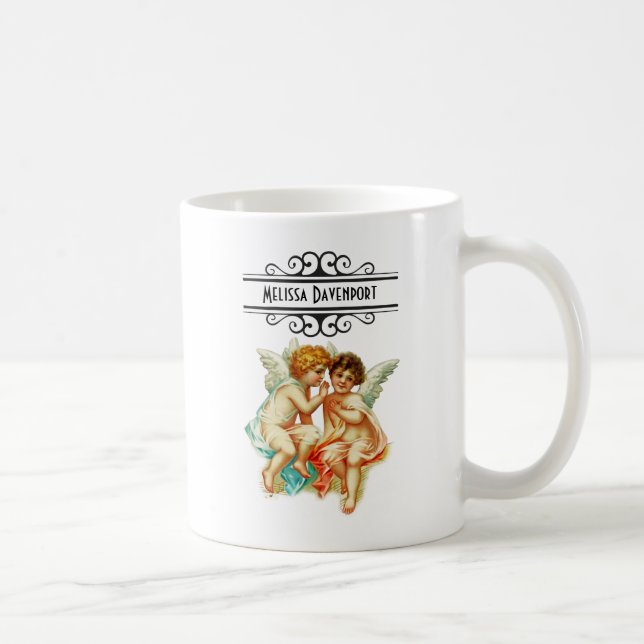 Mug Illustration vintage Ephemera Angel Cherubs (Droite)