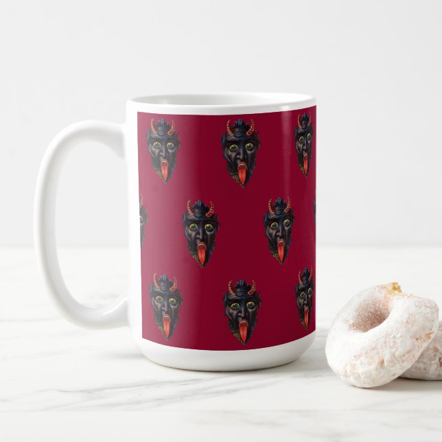Mug Illustration Vintage Krampus (Avec donut)