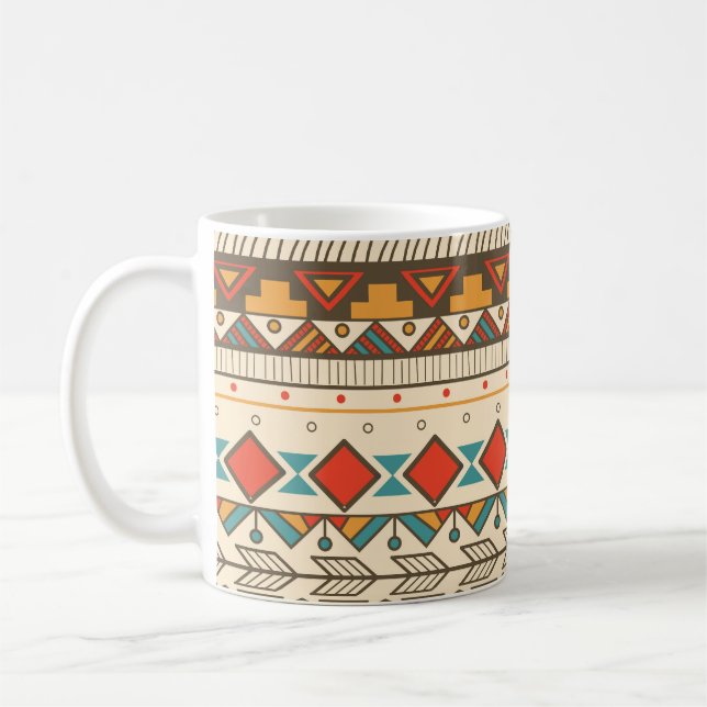 Mug Illustration Vintage tribale aztèque (Gauche)