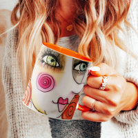 Illustration Whimsical Girl Red Hair mignonne Fun