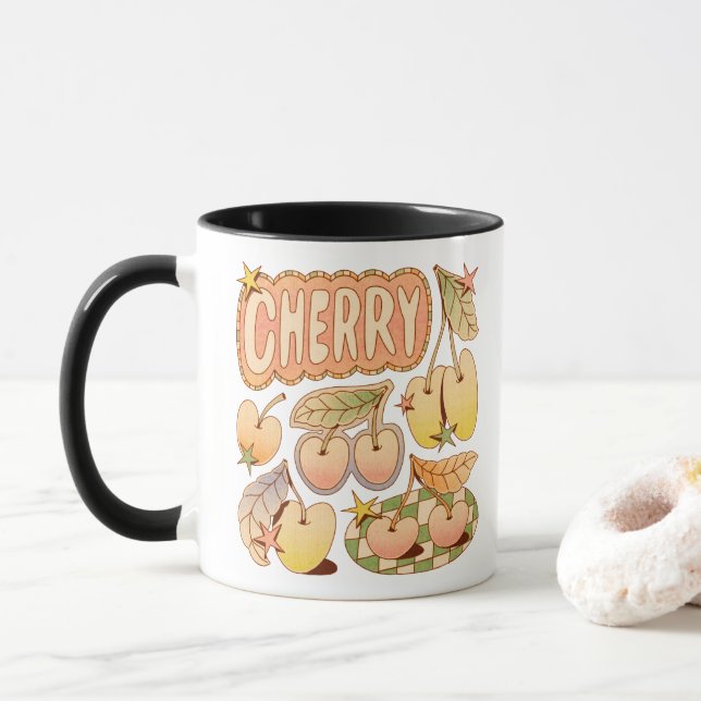Mug Illustrations Cherry / Cherry (Avec donut)