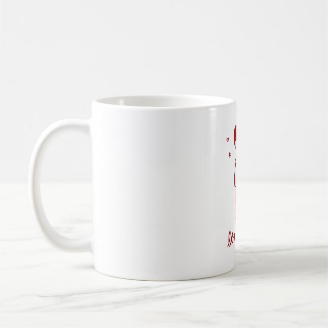 Mug Illustrations d'art linéaire sentimentales et amou (Gauche)