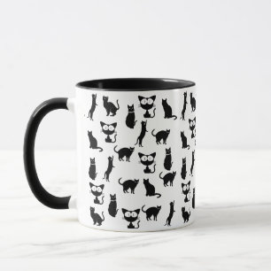 Mug Illustrations de chats noirs