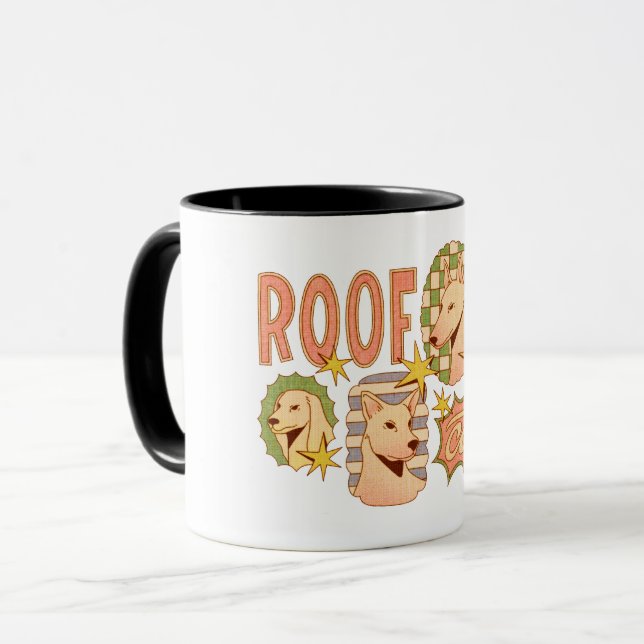 Mug Illustrations de club de toit / chien (Devant gauche)