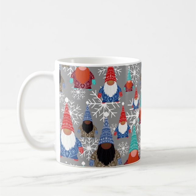 Mug Illustrations de flocon de neige Gnome Motif de No (Gauche)