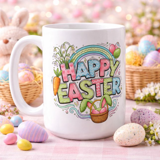 Mug Illustrations de Pâques ludiques avec oreilles de  (Créateur téléchargé)