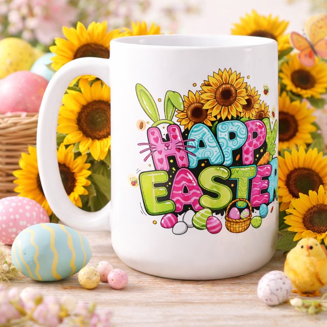 Mug Illustrations de Pâques ludiques avec oreilles de  (Créateur téléchargé)