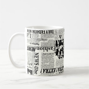 Mug Illustrations of newspapers front page art work wa