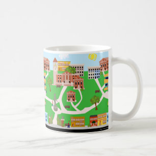 Mug Illustré d'Art Rétro Mignon de Campus Universi