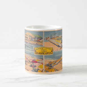 Mug illustré de vintage Atlantic City