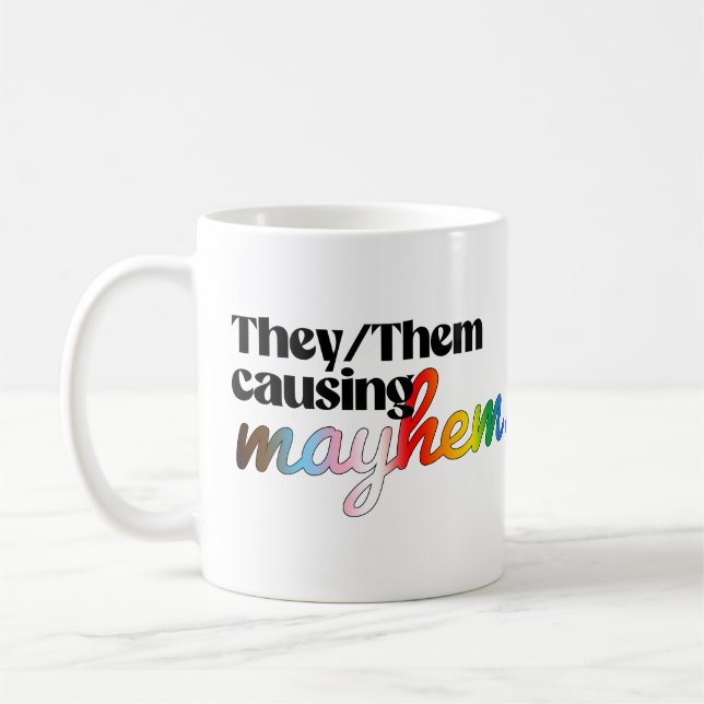 Mug Ils/Elles causant le chaos (Gauche)