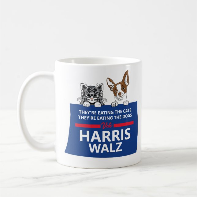 Mug Ils mangent les animaux - Vote Harris Walz (Gauche)