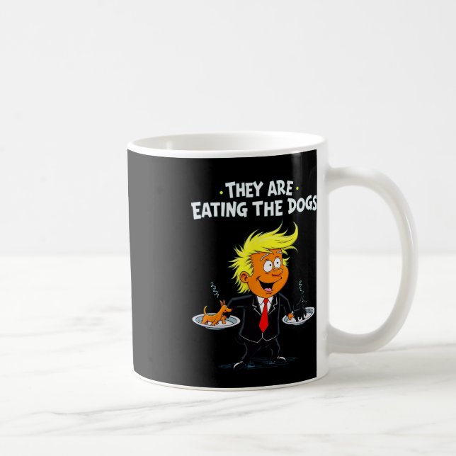 Mug Ils mangent les chiens Citation drôle de Trump  (Droite)