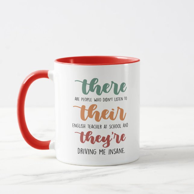 Mug Ils sont drôles Enseignant Anglais Café (Gauche)