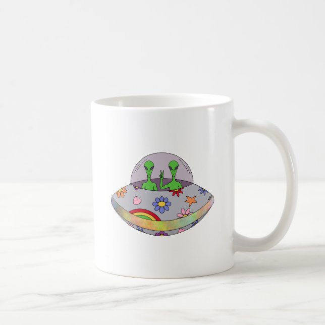 Mug Ils viennent dans l'UFO de paix (Droite)