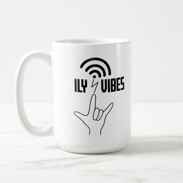 Mug ILY Vibes - Conception ASL  (Gauche)