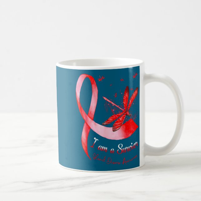 Mug I'm A Survivor Heart Disease Awareness Month Red R (Droite)