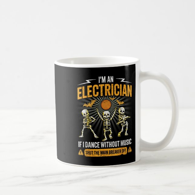 Mug Im An Electrician - Skeleton Halloween Costume Fun (Droite)