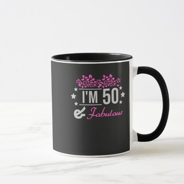 Mug im fleuri 50 ans et dire fabuleux (Droite)