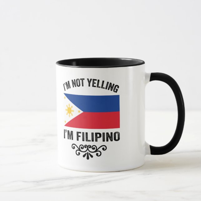 Mug I'm not Yelling I'm Filipino  (Droite)