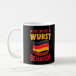 Mug I'm On My Wurst Behavior German Oktoberfest Bratwu