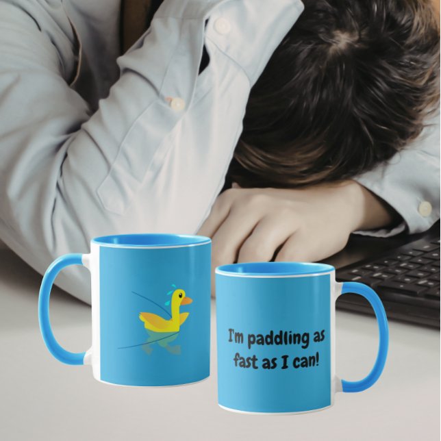 Mug I'm paddling as fast as I can Motivational Ducks (Créateur téléchargé)