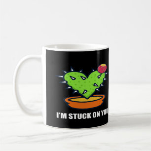 Mug Im Stuck On You Cactus Cute Plant Design 