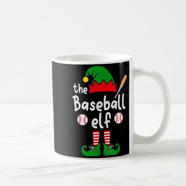 Mug I'm The Baseball Elf Christmas Family Matching Paj (Droite)