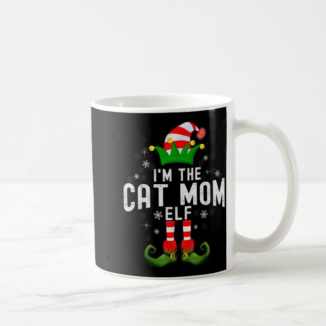 Mug I'm The Cat Mom Elf Christmas Family Pjs Costume  (Droite)