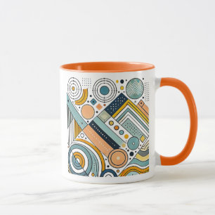 Mug Image abstraite avec formes géométriques.