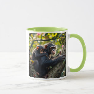 Mug Image attendrissante d'une maman singe.