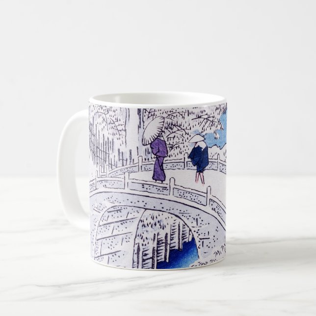 Mug Image au pont par Utagawa Hiroshige (Devant gauche)