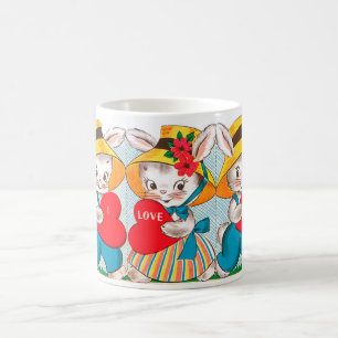 Mug Image de carte vintage de Saint-Valentin sur la