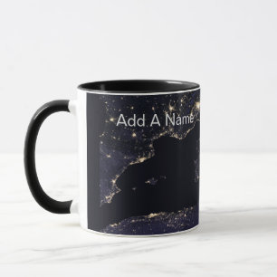 Mug Image de la NASA Italie la nuit