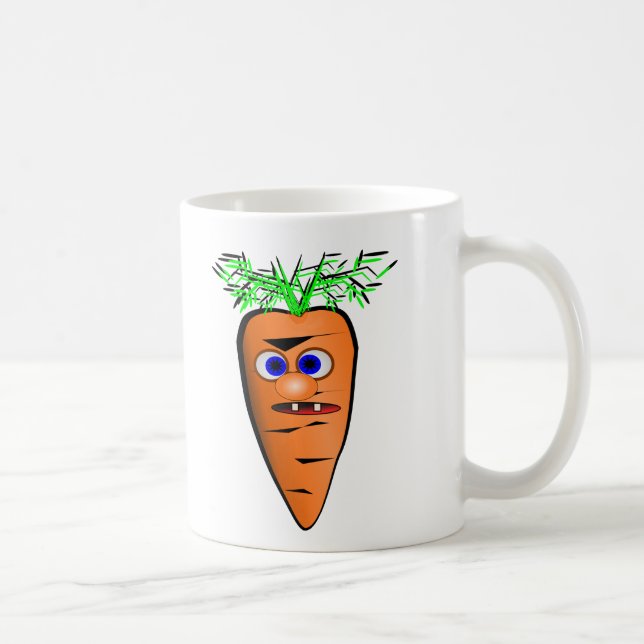 Mug Image de légume de carotte de bande dessinée (Droite)