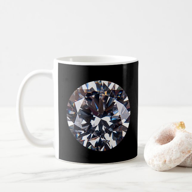 Mug Image élégante de la gemme de diamant (Avec donut)