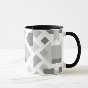 Mug Image géométrique moderne avec formes noires.