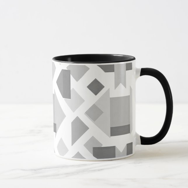 Mug Image géométrique moderne avec formes noires. (Droite)